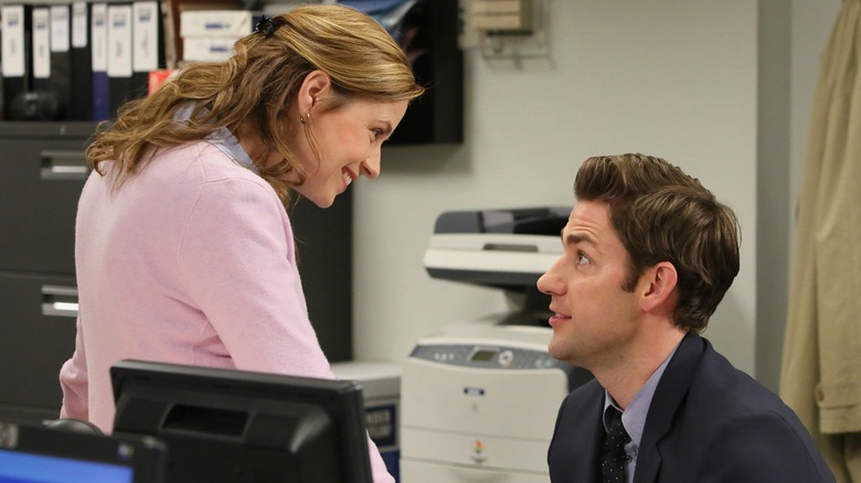 Pam looking at Jim