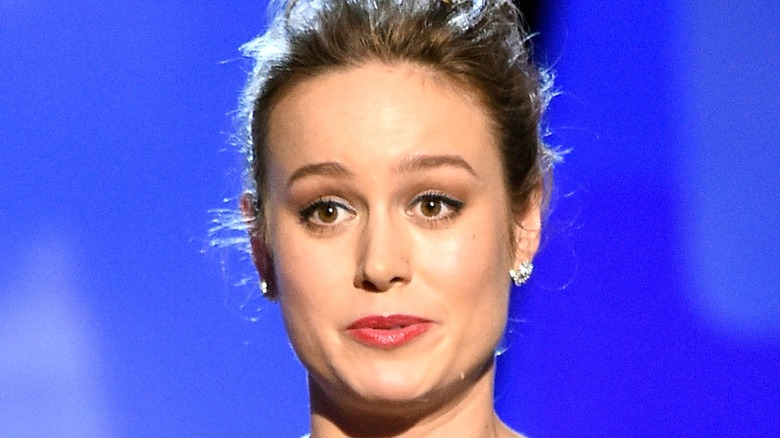 Brie Larson looking serious
