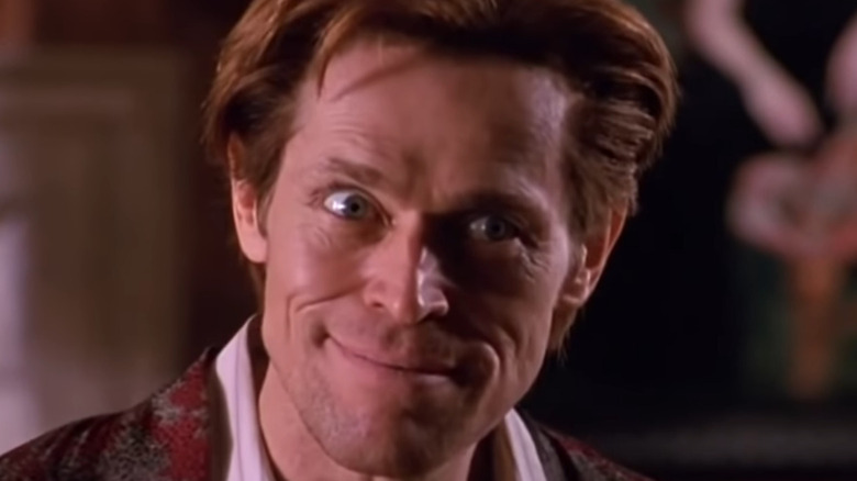 Norman Osborn smirking with wild eyes