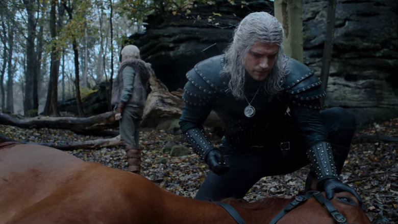 Geralt killing Roach in The Witcher 