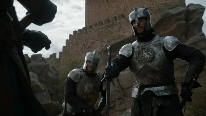 Targaryen Knights stand before Jon Snow