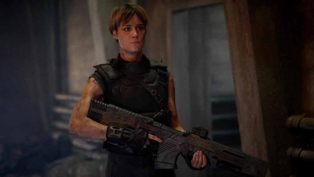 Mackenzie Davis as Grace in Terminator: Dark Fate