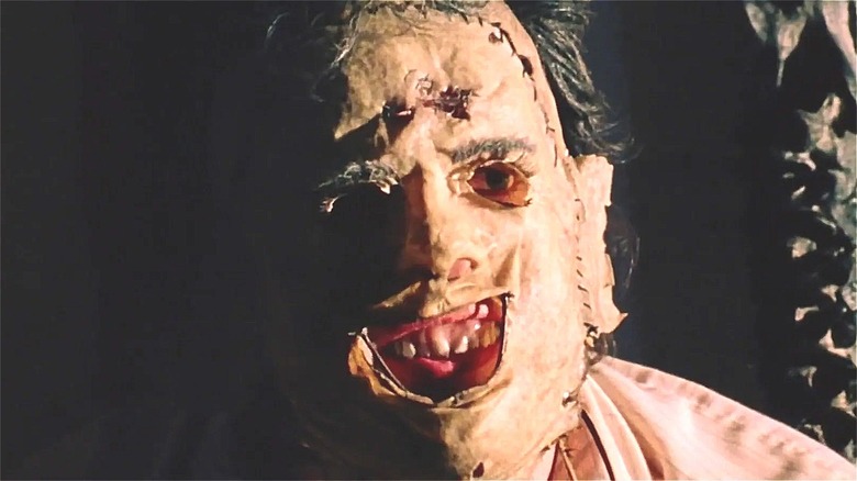 Leatherface grinning