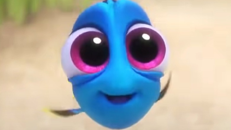 Baby Dory smiling in Finding Dory