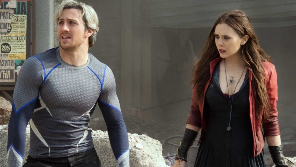 Wanda and Pietro in battle