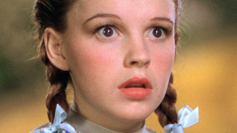Judy Garland shocked open mouthed