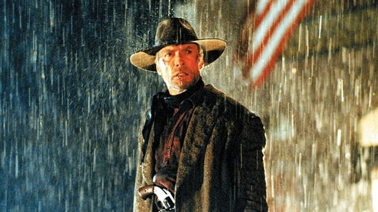 Clint Eastwood in the rain