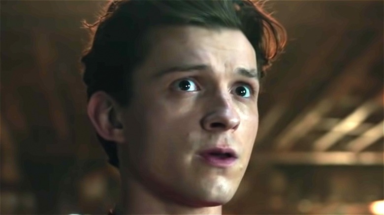 Peter Parker looking confused in Spider-Man: No Way Home
