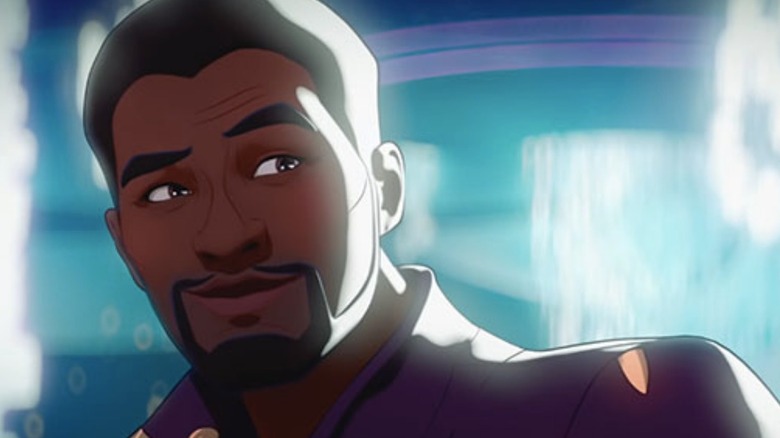 Animated T'Challa smiling