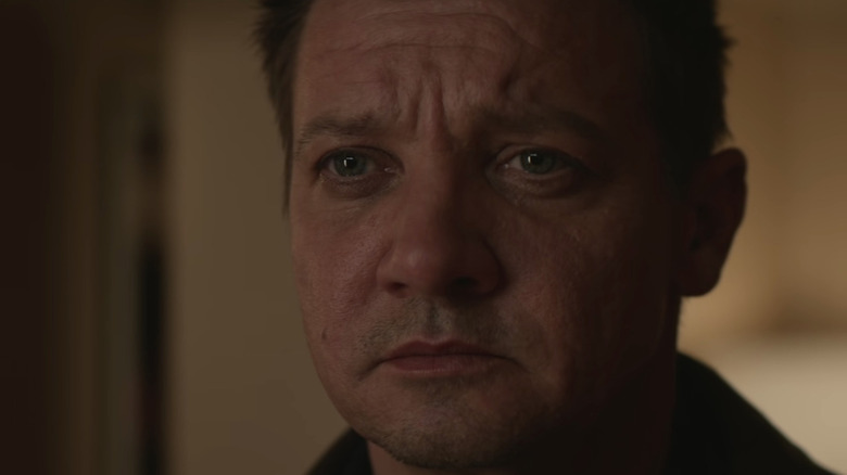 Clint Barton looking serious