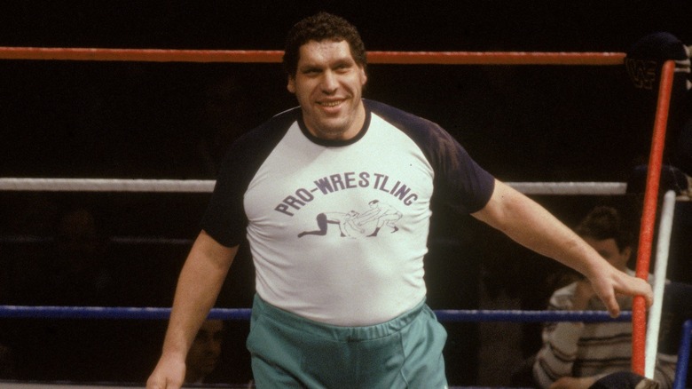 Andre the Giant smiling