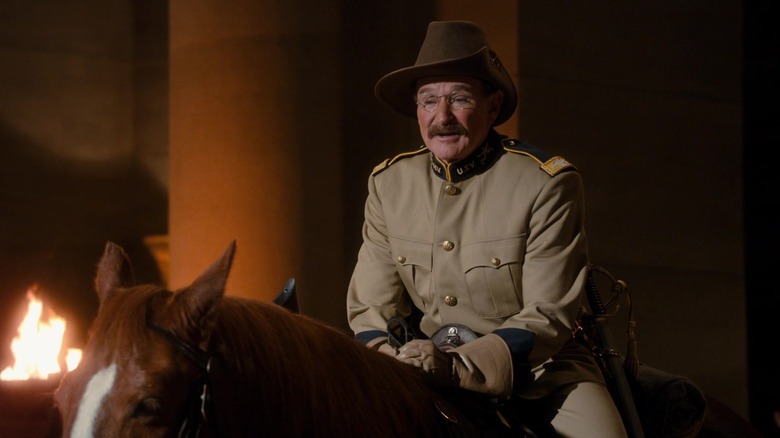 Robin Williams smiles in final film role