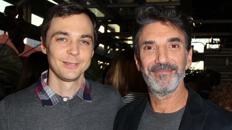 Jim Parsons and Chuck Lorre smiling