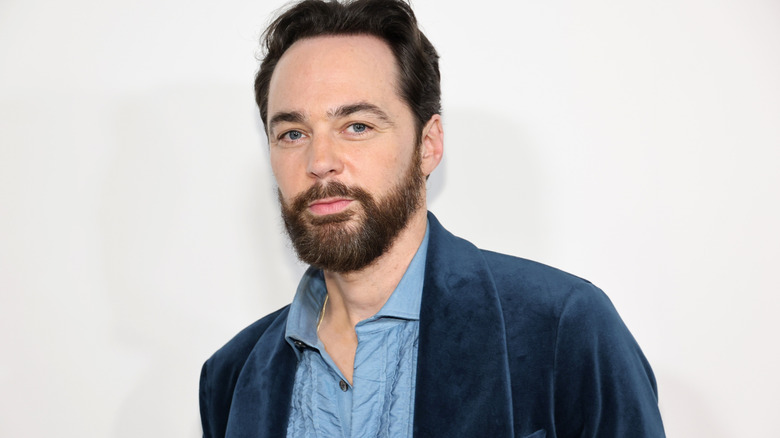 Jim Parsons looking serious at the 2024 CFDA Awards at American Museum of Natural History