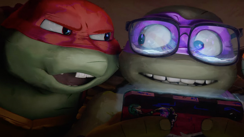 Red and Purple Teenage Mutant Ninja Turtles