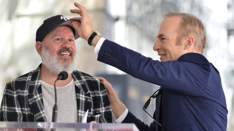 Bob Odenkirk lifts David Cross' hat