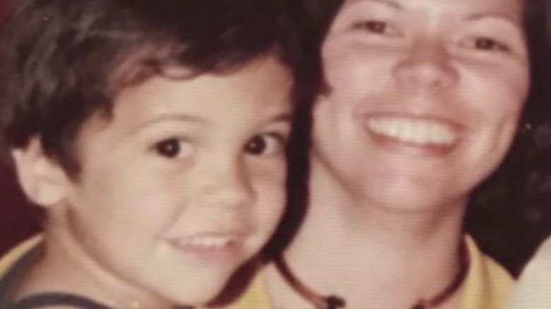 Young Danny Pino and his mother