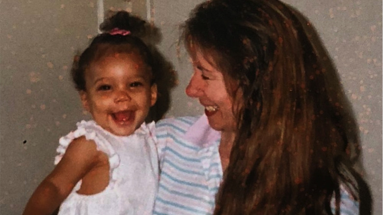 baby Emmy Raver-Lampman and her mom