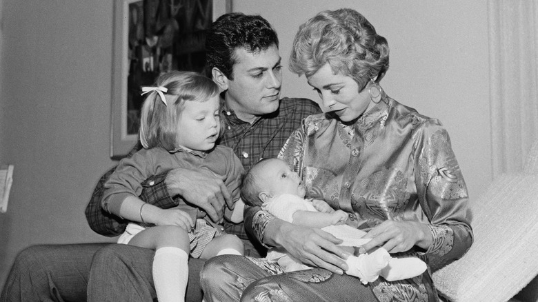 Tony Curtis, Janet Leigh, and children