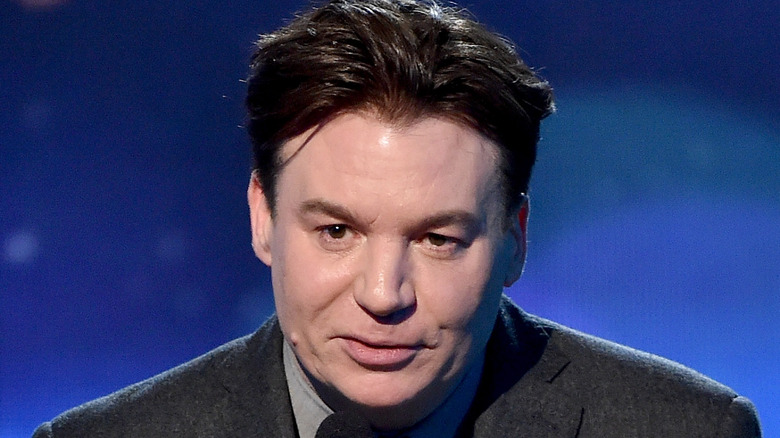 Mike Myers speaking at an awards show