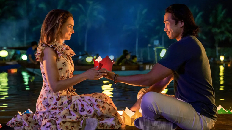 Amanda and Sinh sharing takeout