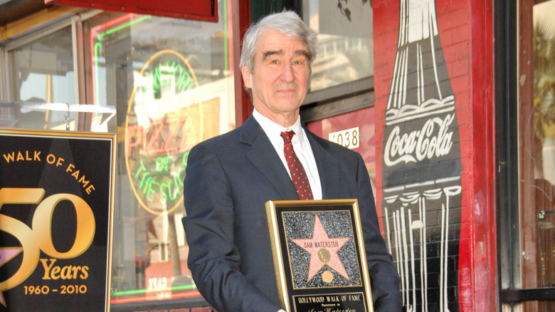 Sam Waterston receiving his Hollywood star