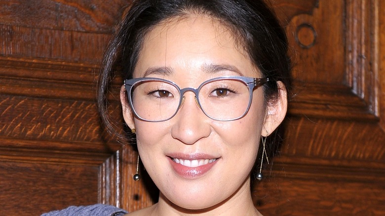 Sandra Oh smiling glasses