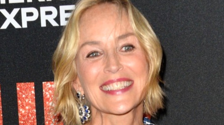 Sharon Stone smiles