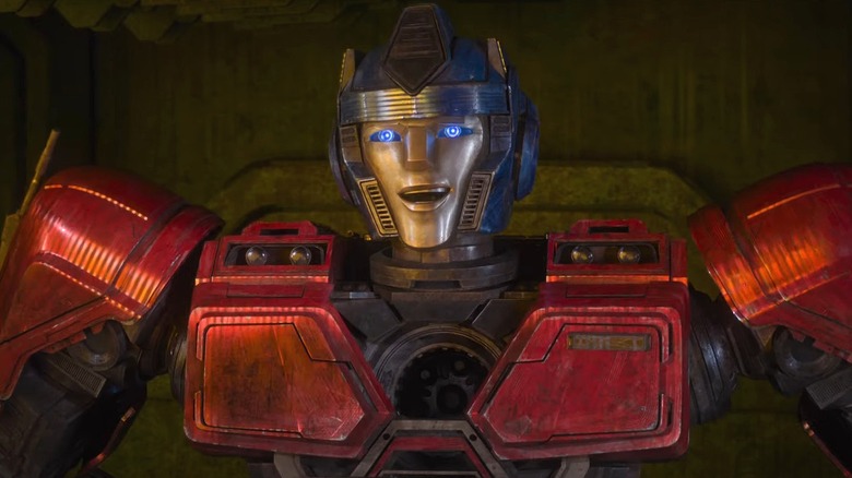 Young Optimus Prime smiling