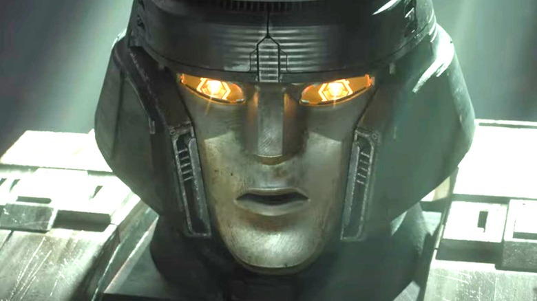 Megatron eyes glowing yellow