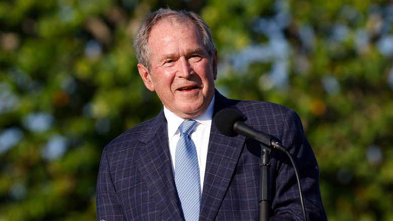 George W. Bush at a press conference