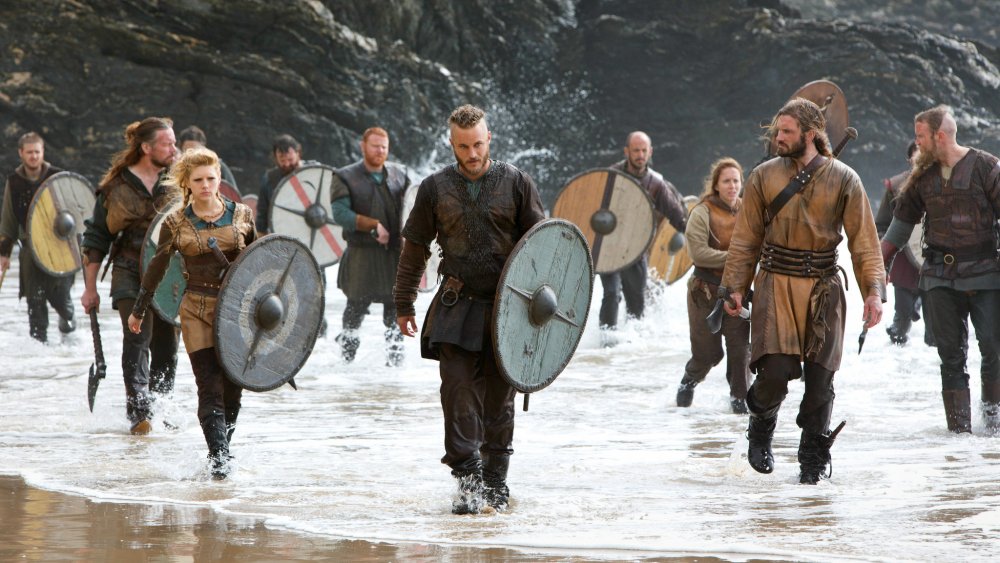 Travis Fimmel and the cast of Vikings