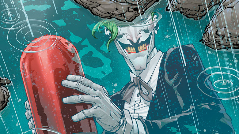 The Joker emerging from vat of chemicals