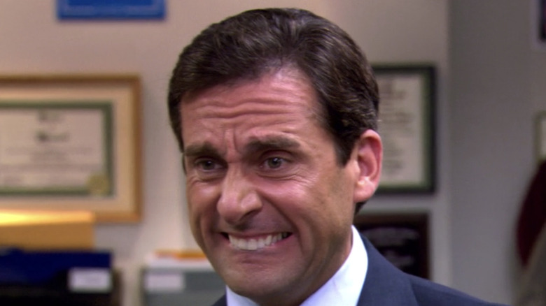 Michael Scott grimacing in The Office