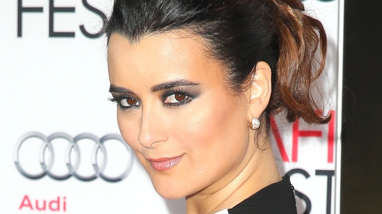 Cote de Pablo smiles at an event