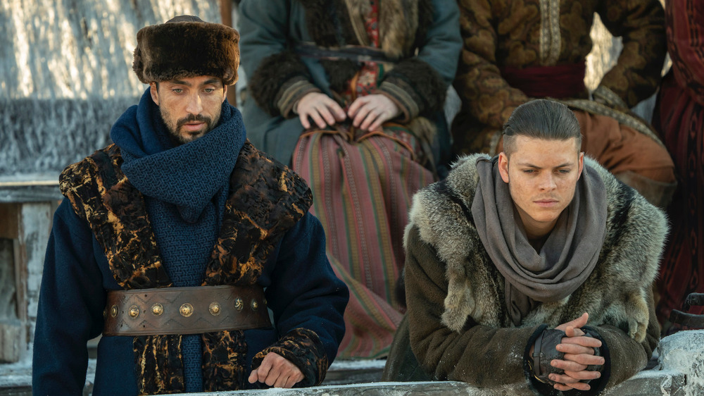 Ivar looks over a railing
