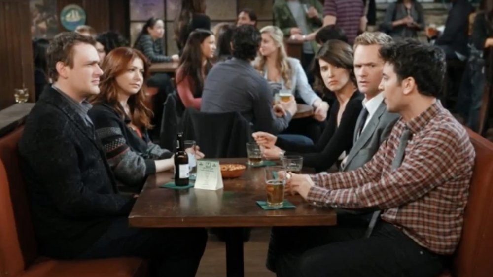 Jason Segel as ﻿Marshall Eriksen, ﻿Alyson Hannigan as﻿ Lily Aldrin, Cobie Smulders as ﻿Robin Scherbatsky, ﻿Neil Patrick Harris as ﻿Barney Stinson, and ﻿Josh Radnor as ﻿Ted Mosby on How I Met Your Mother