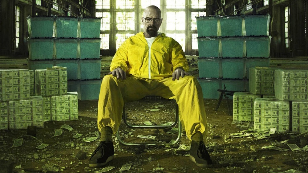 Walter White with a lot of money and meth