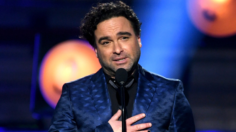 Johnny Galecki hand on heart