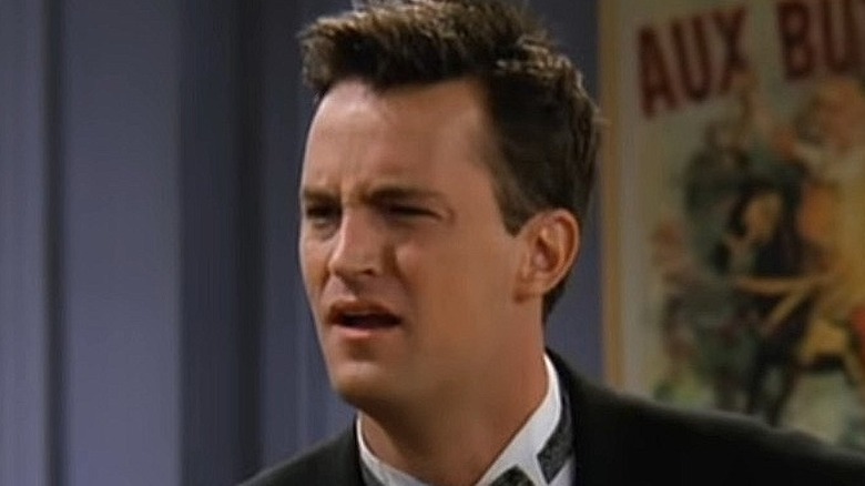 Chandler Bing looking upset