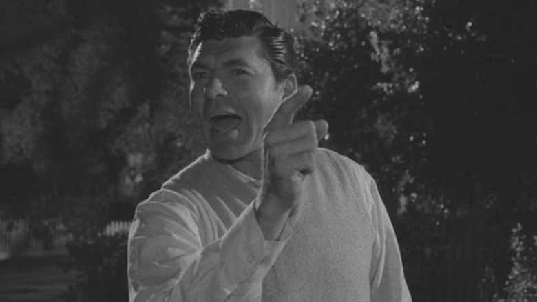 Steve points angrily in "The Monsters Are Due on Maple Street" (1960)