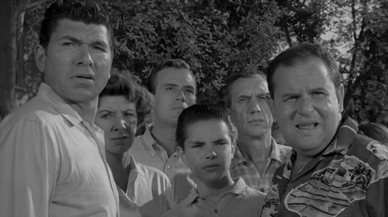 Several citizens gather on Maple Street on The Twilight Zone (1959-1964)