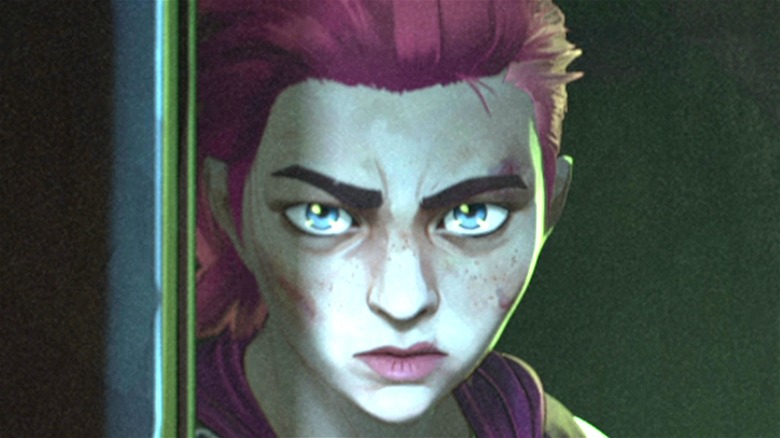 Netflix Arcane Vi angry expression