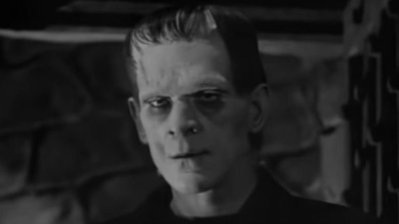 Frankenstein stares ahead