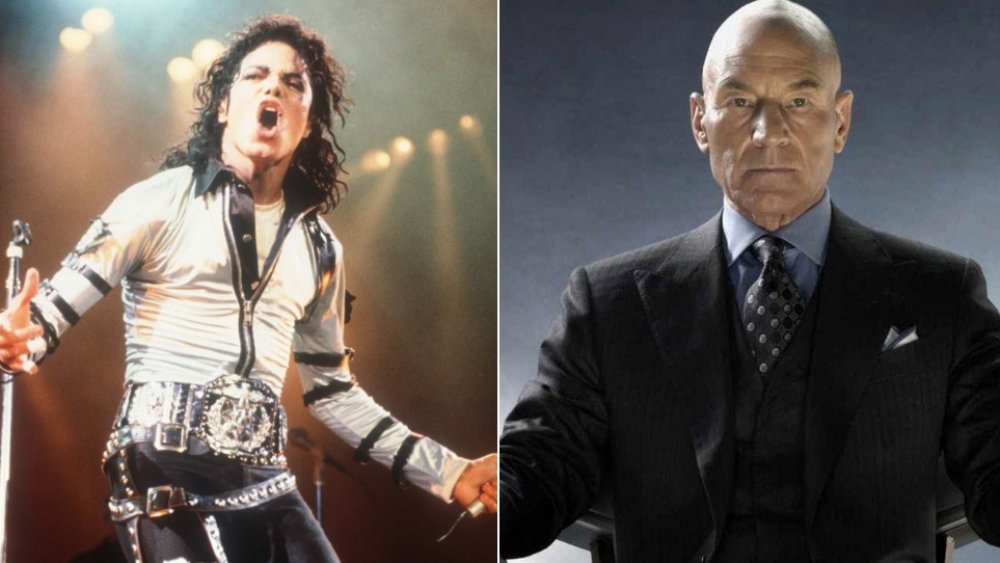 Michael Jackson/Patrick Stewart as Professor X