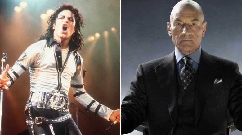 Michael Jackson/Patrick Stewart as Professor X