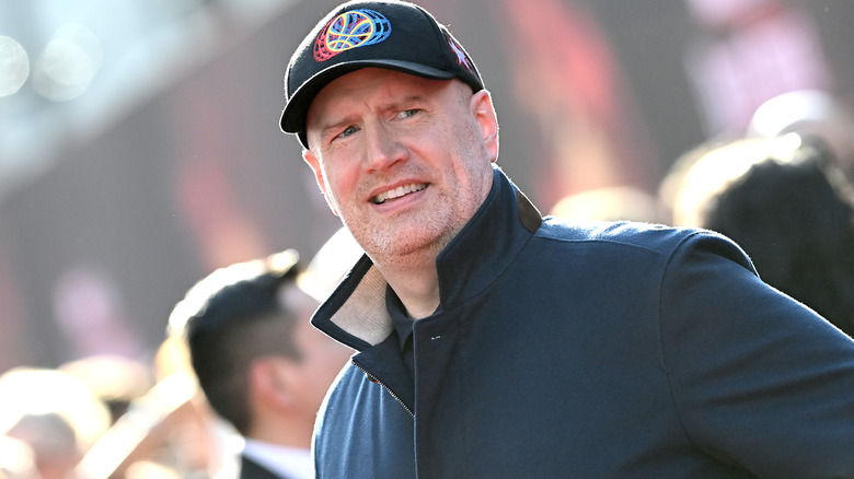 Kevin Feige wearing baseball cap