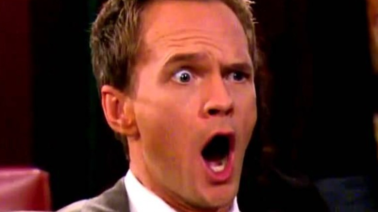 Neil Patrick Harris looking shocked in close-up