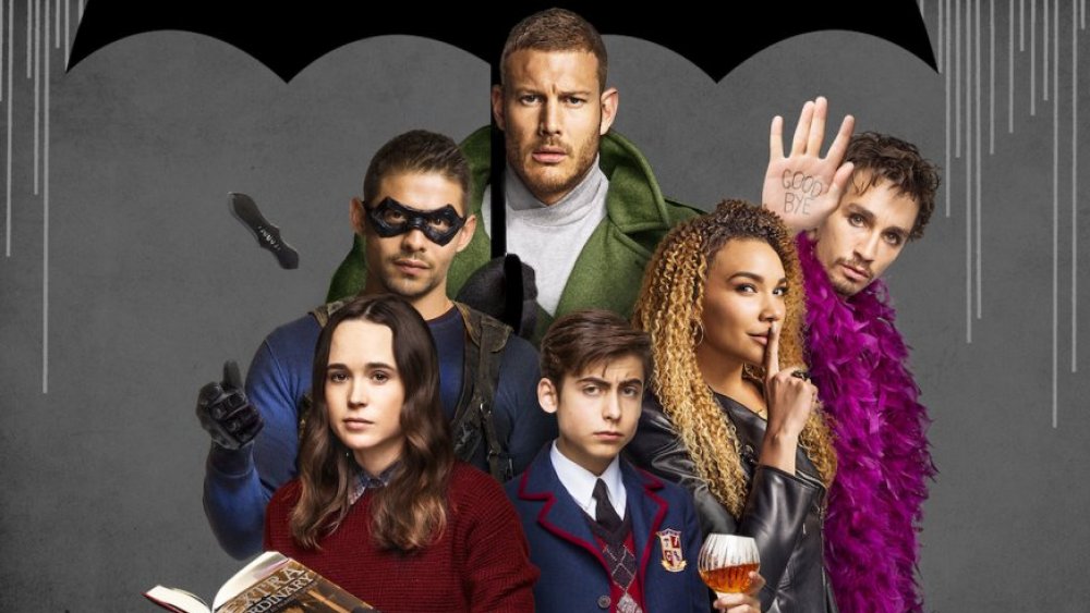 Promo image featuring the cast of The Umbrella Academy