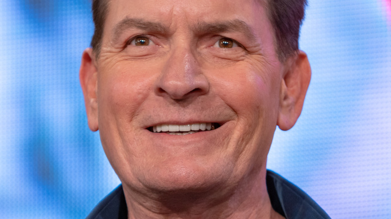 Charlie Sheen grinning
